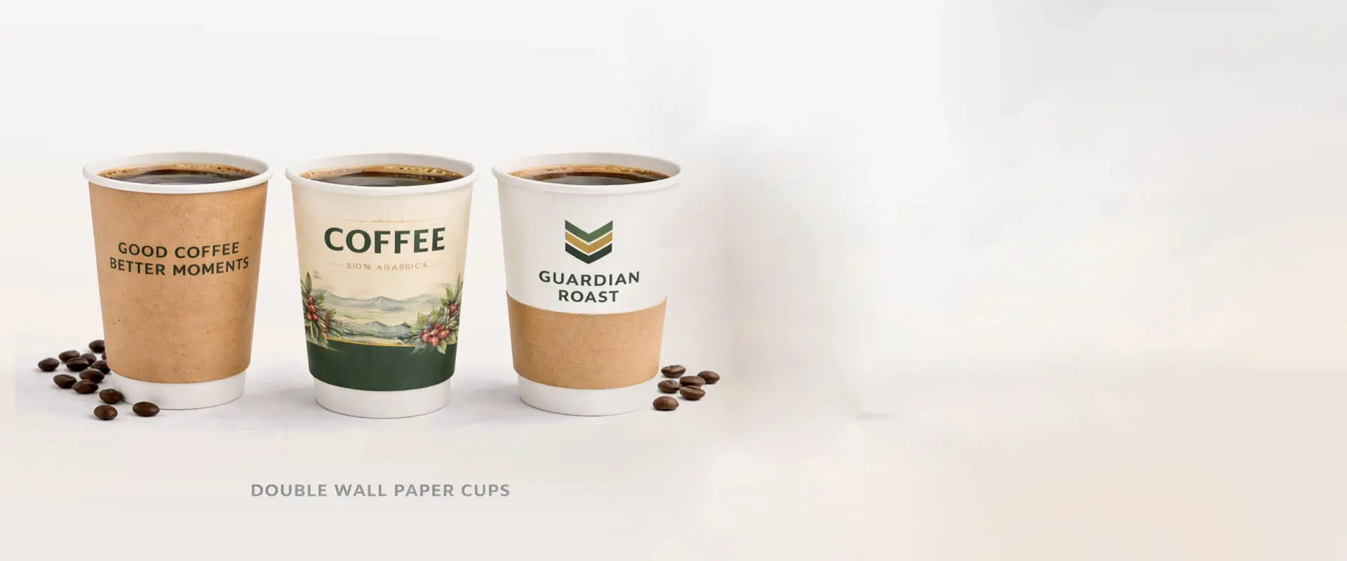 Double Wall Paper Cups Bulk for Coffee & Hot Drinks