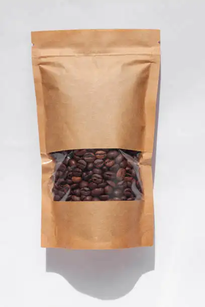 A kraft-flat-coffee-pouch